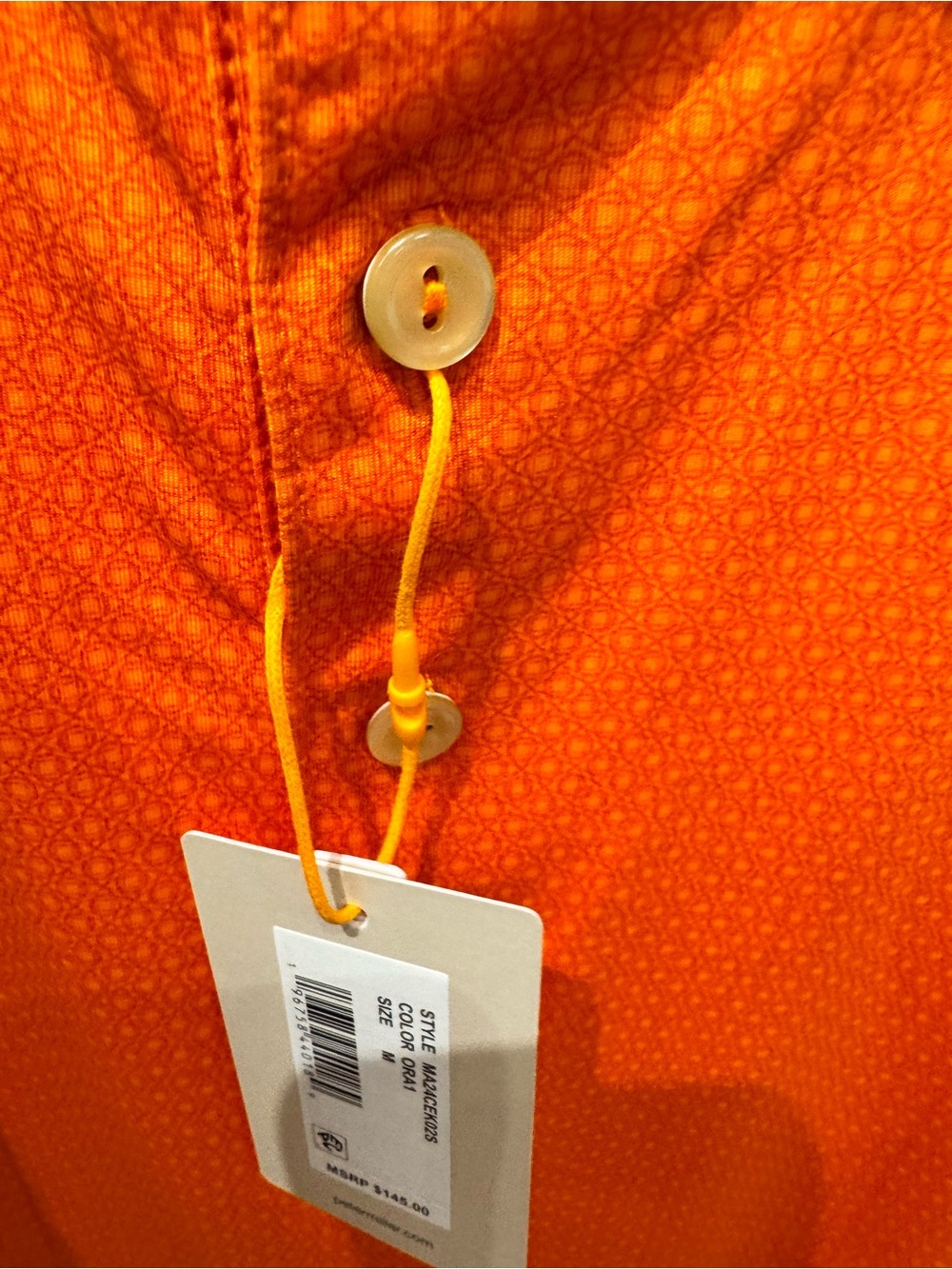 NWT Peter Millar Bright Orange Short-Sleeve Polo